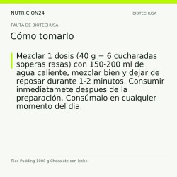 Rice Pudding 1000 g Chocolate con leche - Cómo tomarlo | Nutricion24