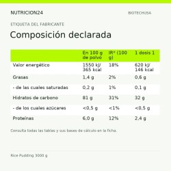 Rice Pudding 3000 g - Composición declarada | Nutricion24