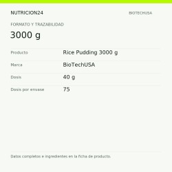 Rice Pudding 3000 g - 3000 g | Nutricion24