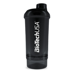 BioTechUSA Wave+ Compact shaker 500+150 ml - negro humado - imagen oficial BioTechUSA