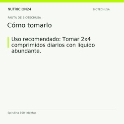Spirulina 100 tabletas - Cómo tomarlo | Nutricion24
