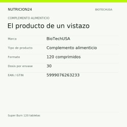 Super Burn 120 tabletas - El producto de un vistazo | Nutricion24