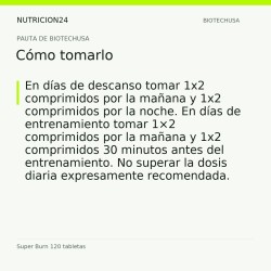 Super Burn 120 tabletas - Cómo tomarlo | Nutricion24