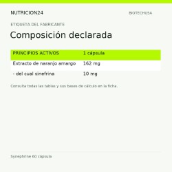 Synephrine 60 cápsula - Composición declarada | Nutricion24
