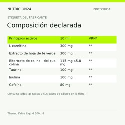 Thermo Drine Liquid 500 ml - Composición declarada | Nutricion24