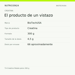 Tri-Creatine Malate polvo 300 g - El producto de un vistazo | Nutricion24
