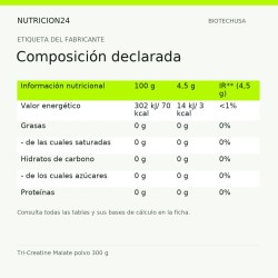 Tri-Creatine Malate polvo 300 g - Composición declarada | Nutricion24