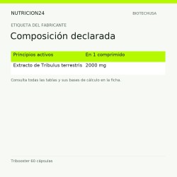 Tribooster 60 cápsulas - Composición declarada | Nutricion24