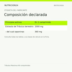 Tribulus Maximus 90 comprimidos - Composición declarada | Nutricion24