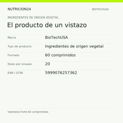Valeriana Forte 60 comprimidos - El producto de un vistazo | Nutricion24