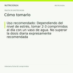 Valeriana Forte 60 comprimidos - Cómo tomarlo | Nutricion24