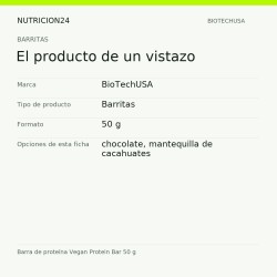 Barra de proteína Vegan Protein Bar 50 g - El producto de un vistazo | Nutricion24