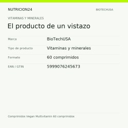 Comprimidos Vegan Multivitamin 60 comprimidos - El producto de un vistazo | Nutricion24
