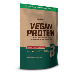 Vegan Protein bebida de proteína en polvo 500 g - frutas del bosque - imagen oficial BioTechUSA