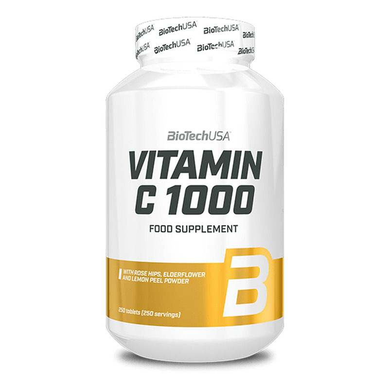 Vitamin C 1000 250 tabletas - imagen oficial BioTechUSA