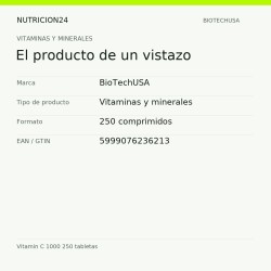 Vitamin C 1000 250 tabletas - El producto de un vistazo | Nutricion24