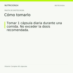 Vitamin Complex 60 cápsulas - Cómo tomarlo | Nutricion24