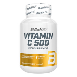 Vitamin C 500 120 Tableta masticable - imagen oficial BioTechUSA