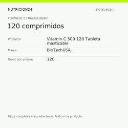Vitamin C 500 120 Tableta masticable - 120 comprimidos | Nutricion24