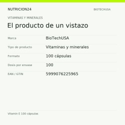 Vitamin E 100 cápsulas - El producto de un vistazo | Nutricion24