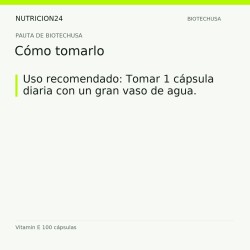 Vitamin E 100 cápsulas - Cómo tomarlo | Nutricion24