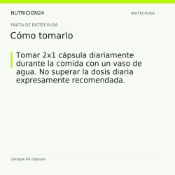 Zenaya 60 cápsula - Cómo tomarlo | Nutricion24