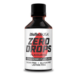 Zero Drops saborizante en gotas 50 ml - fresa - imagen oficial BioTechUSA