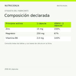 ZMB 60 cápsulas - Composición declarada | Nutricion24