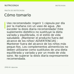 ZMB 60 cápsulas - Cómo tomarlo | Nutricion24