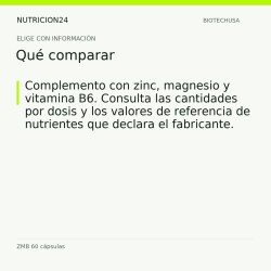 ZMB 60 cápsulas - Qué comparar | Nutricion24