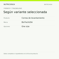 Correa de levantamiento - Según variante seleccionada | Nutricion24