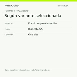 Envoltura para la rodilla - Según variante seleccionada | Nutricion24