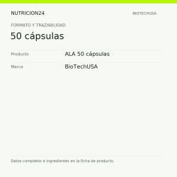 ALA 50 cápsulas - 50 cápsulas | Nutricion24