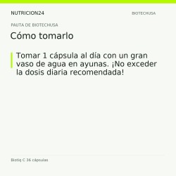 Biotiq C 36 cápsulas - Cómo tomarlo | Nutricion24