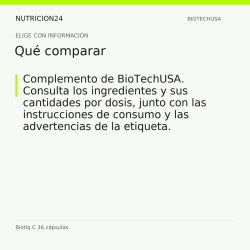 Biotiq C 36 cápsulas - Qué comparar | Nutricion24
