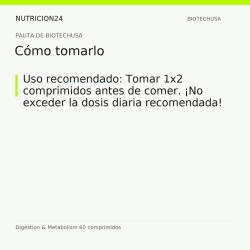 Digestion & Metabolism 60 comprimidos - Cómo tomarlo | Nutricion24