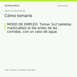 Fiber Complex 120 tableta masticable - Cómo tomarlo | Nutricion24