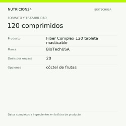 Fiber Complex 120 tableta masticable - 120 comprimidos | Nutricion24