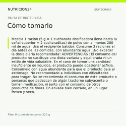 Fiber Mix bebida en polvo 225 g - Cómo tomarlo | Nutricion24