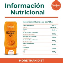 Salsa Zero Burger 330ml — imagen oficial Torafood