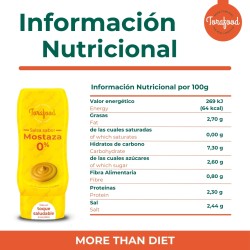 Salsa Zero Mostaza 330ml — imagen oficial Torafood