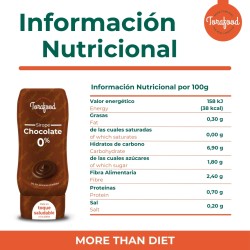 Sirope Zero Chocolate 330ml — imagen oficial Torafood