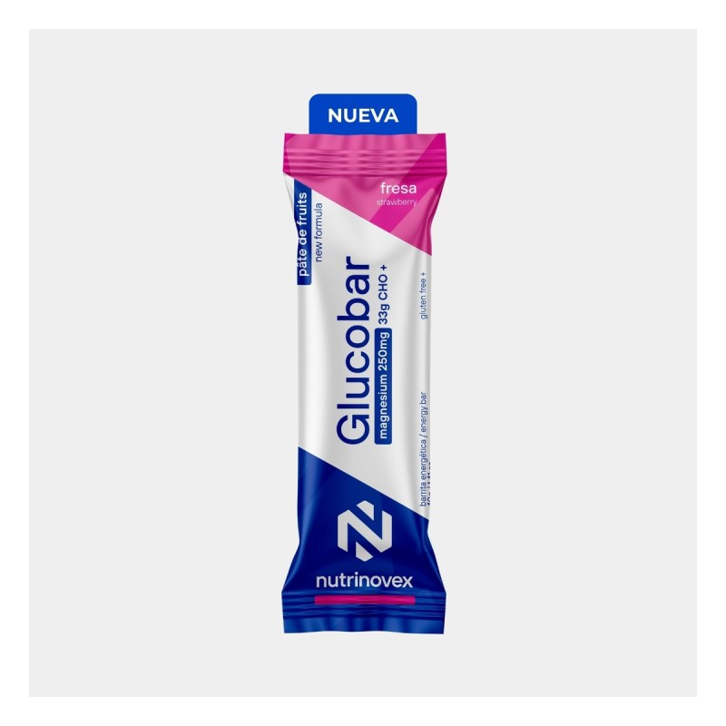 Glucobar con Magnesio 40g (1 unidad) Fresa — imagen oficial Nutrinovex