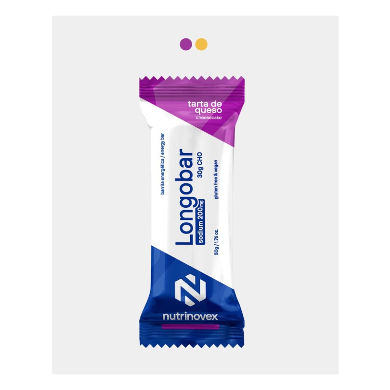 Longobar 50g (1 unidad) Cheesecake — imagen oficial Nutrinovex