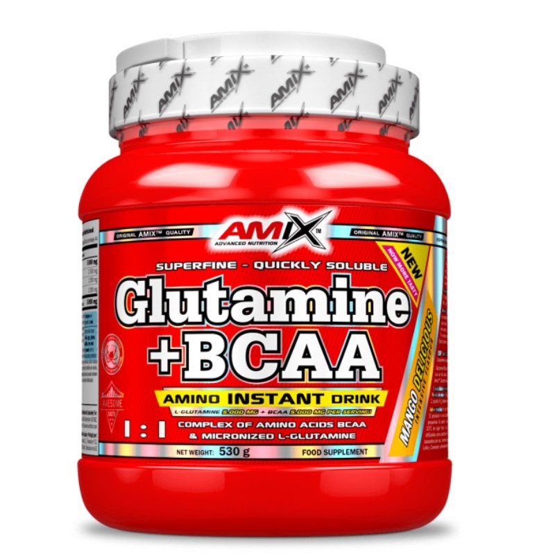 Glutamina + Bcaa´s Aminoacidos Ramificados 530 gr